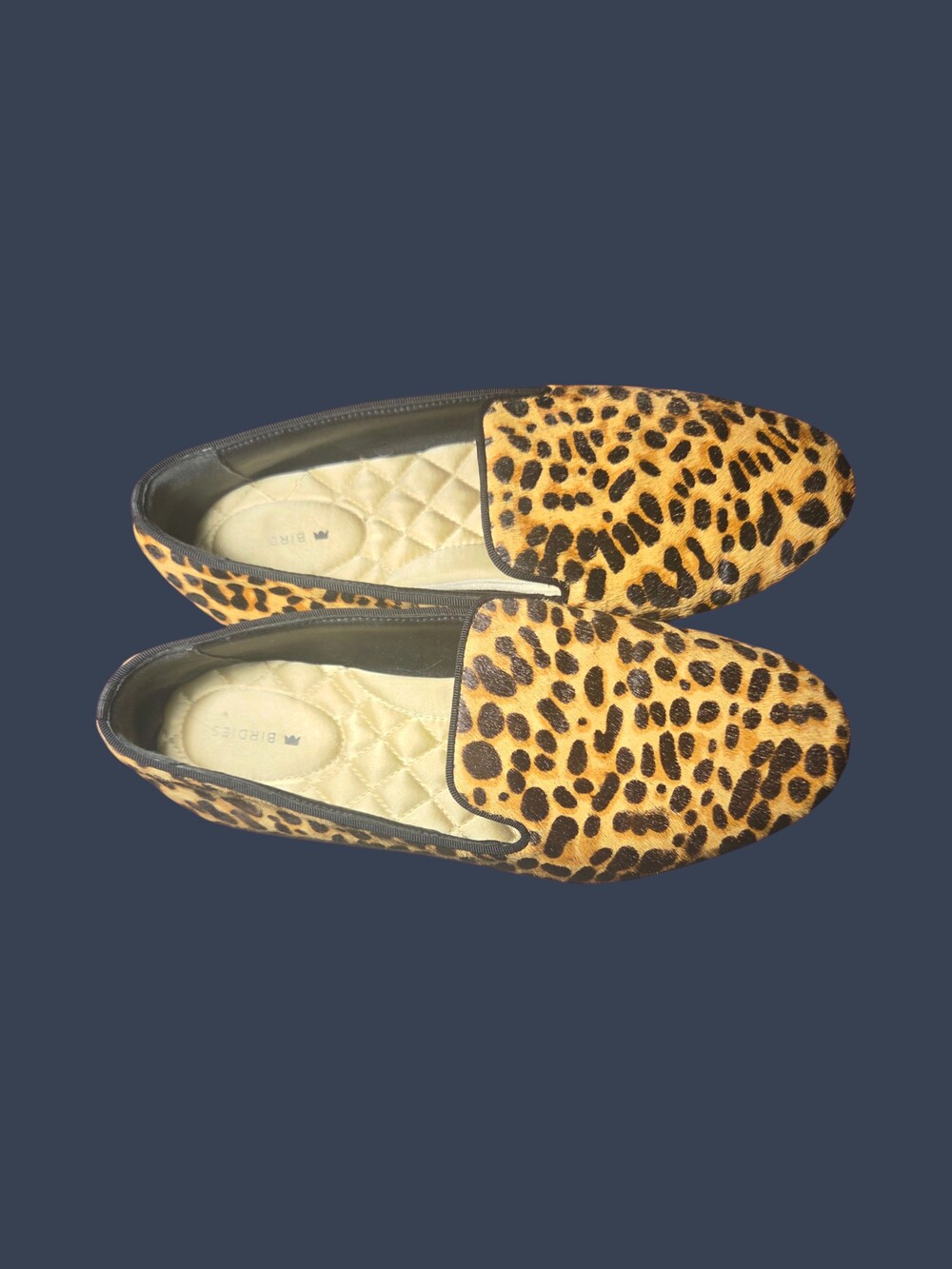 Birdies Leopard Print Slippers Women's Size 8 Quilted Insole